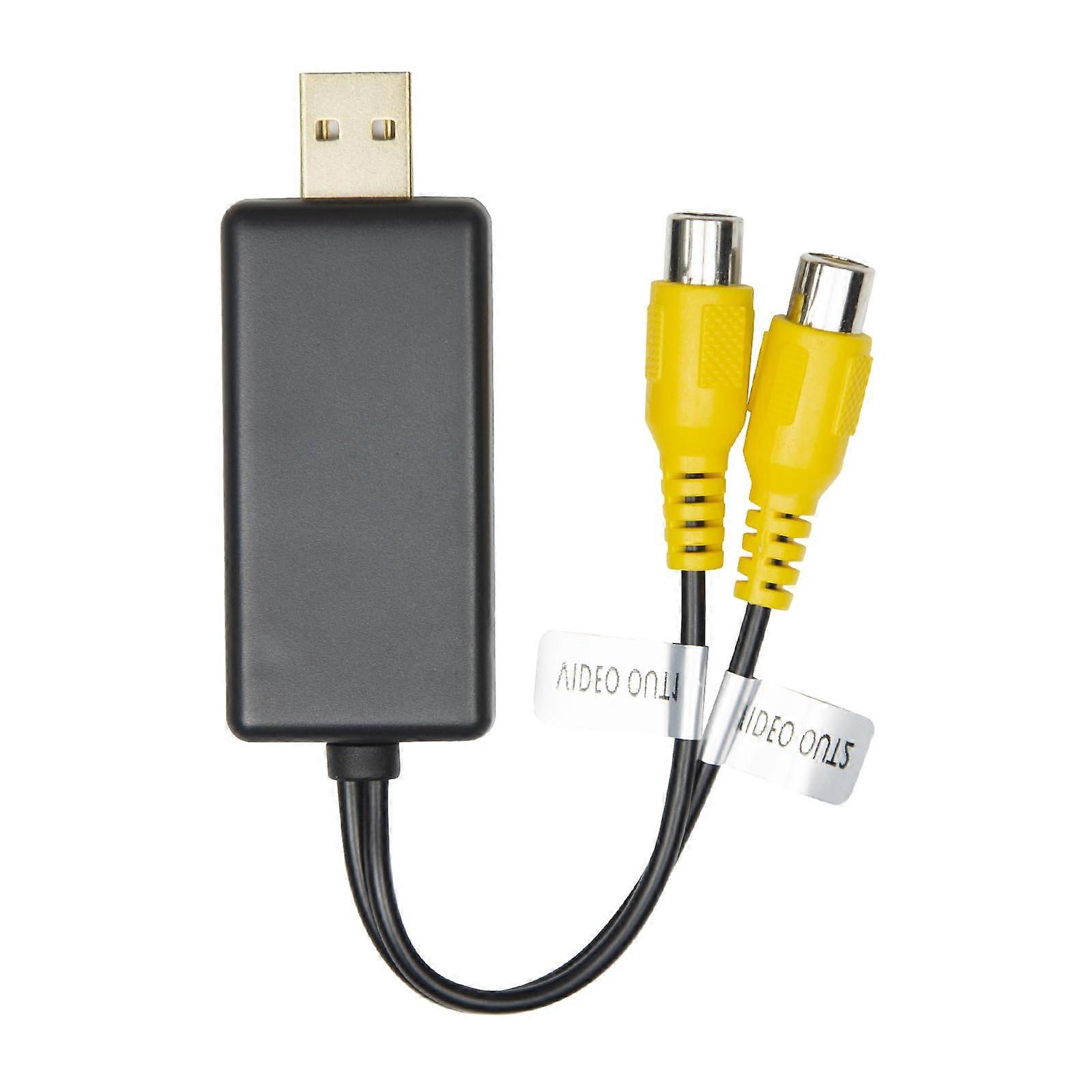 Video Out Adapter USB to RCA Adaptor USB to CVBS Cable Only Compatible with Brand Car Stereo Headrest Monitor(USB2RCA)