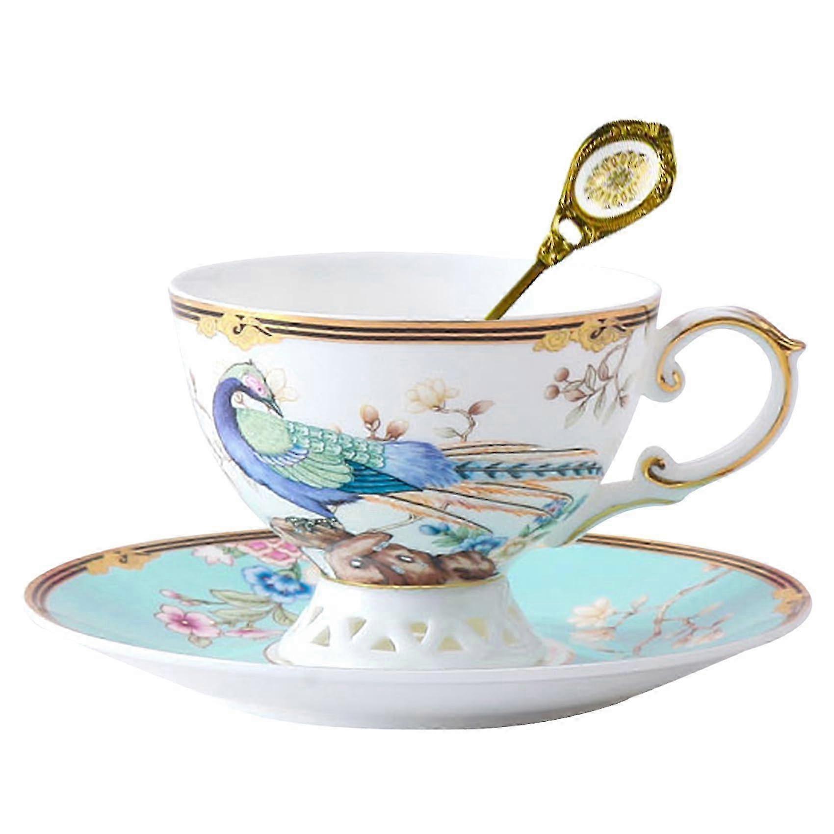 Vintage teacup and saucer set 1 serving - Perfect for tea parties