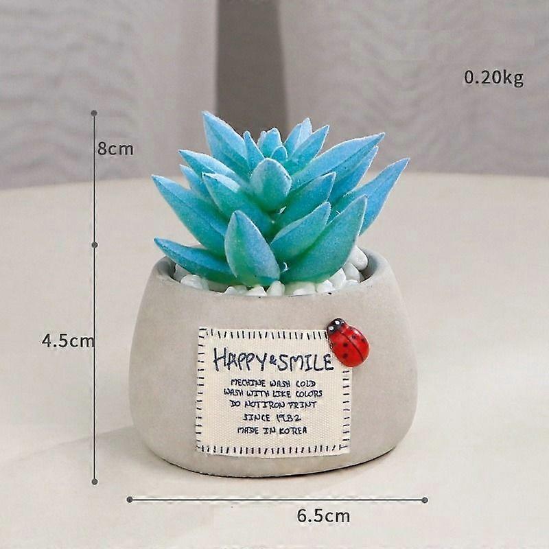 Mini succulent micro landscape simulation potted plant (blue bergamot)