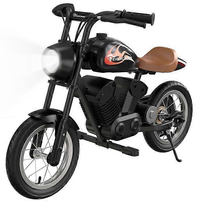 EVERCROSS TECH Elektrische kindermotorfiets, 150W motor, 2 snelheidsniveaus, 12-inch banden, 10 km bereik, ideaal cadeau Zwart