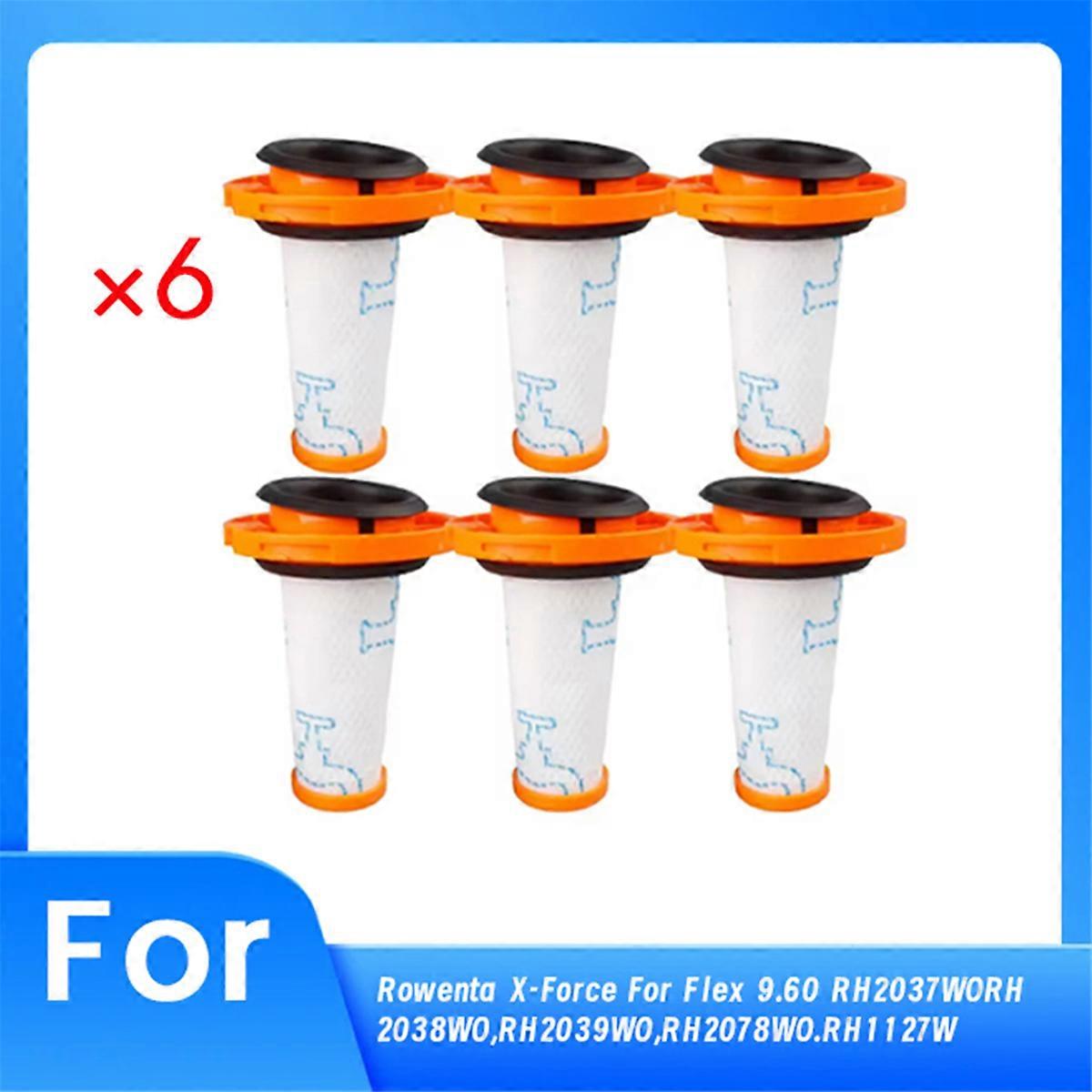 6 stuks filters voor Rowenta X-FORCE FLEX 9.60 draadloze stofzuiger