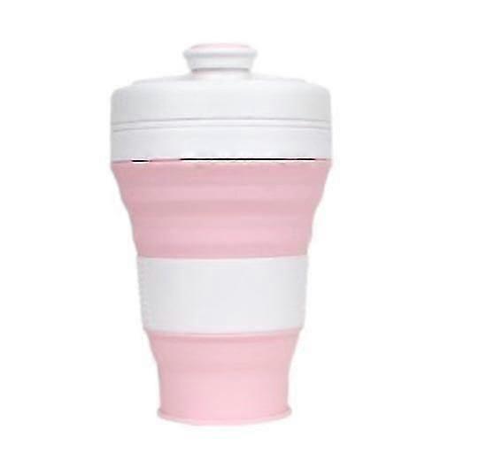 سيليكون للطي كوب قهوة قابل للطي مع سلك كارابينر من القش سهل الحمل