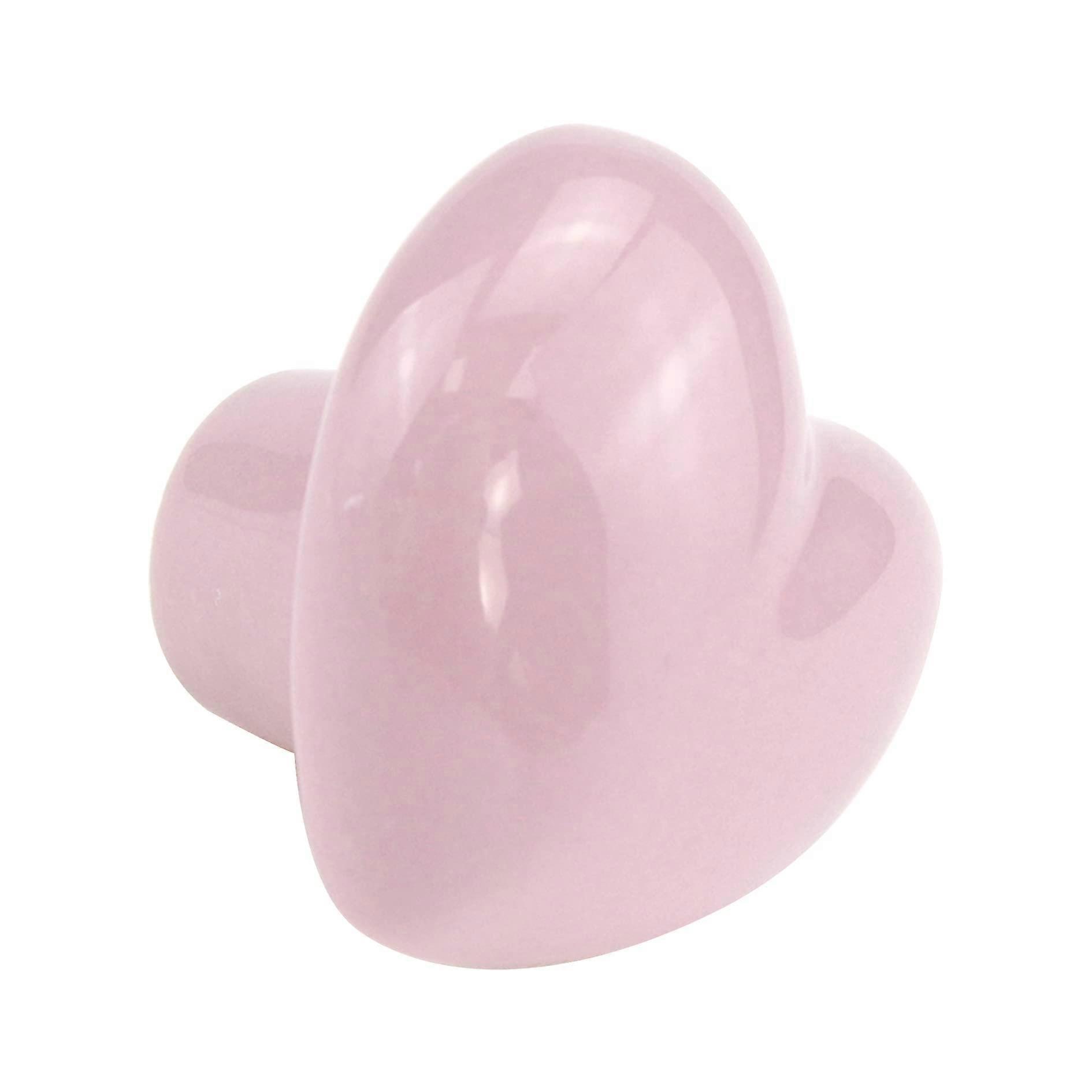 Light Pink 12 Pcs Ceramic Heart Shape Cabinet Knobs Glossy Ceramic Pulls Handle Cupboard Door Knobs Wardrobe Drawer Knobs