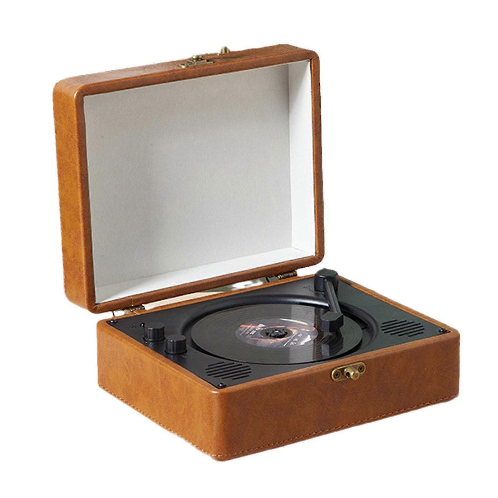 (Brown) Bluetooth CD Player Disc Player Birthday Festival Gift with Infrared Remote