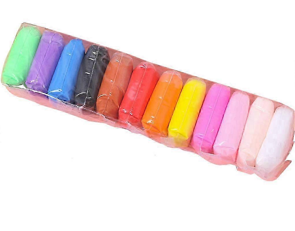 Lufttørking Clay Kit 12 Color Modeling Clay Set Kids Girls Gutter Førskole Leker Klasserom