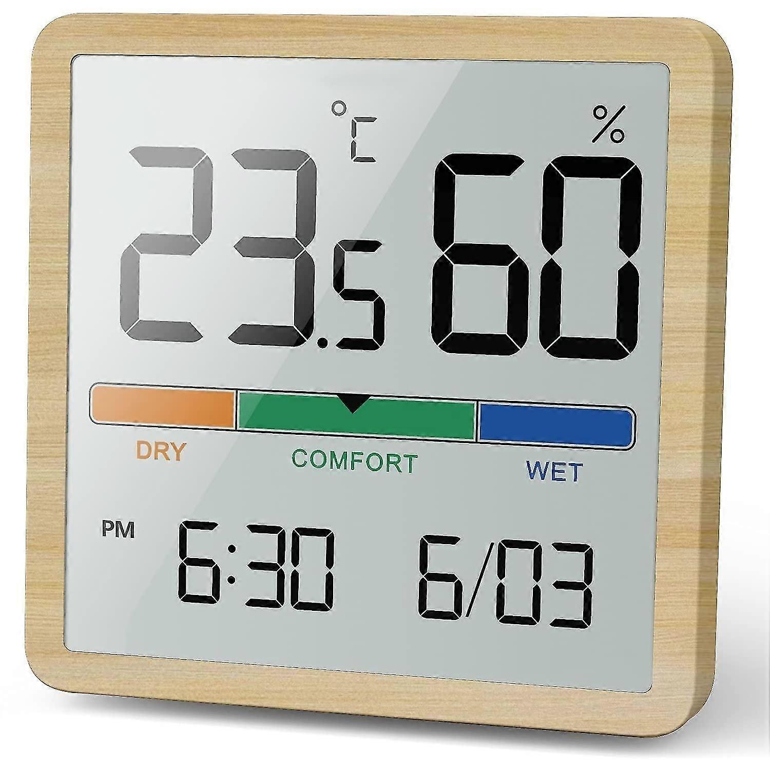 Desktop Digital Thermometer with Temperature and Humidity Monitor, Accurate Humidity Gauge Room Ther