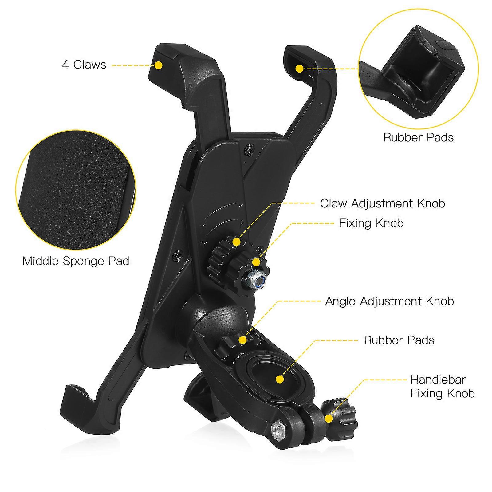 Bike Phone Mount 360°Rotation Electric Scooter Phone Handlebar Mount Bracket