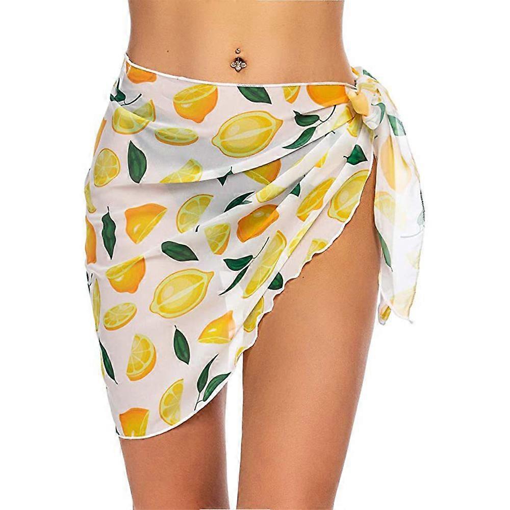 Könnyű női virágos Sarong Beach Cover up áttetsző sál szoknya mert fürdőruha Bikini wrap nyári divat