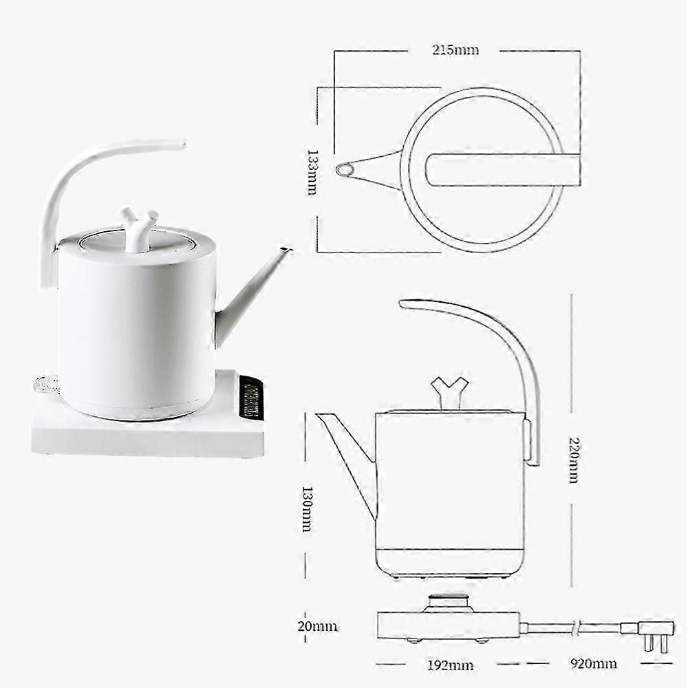 Kettle with Germans Plug Adaptor Easy Cleaning Leak-Proof Kettle Electric Tea Making for Kitchen