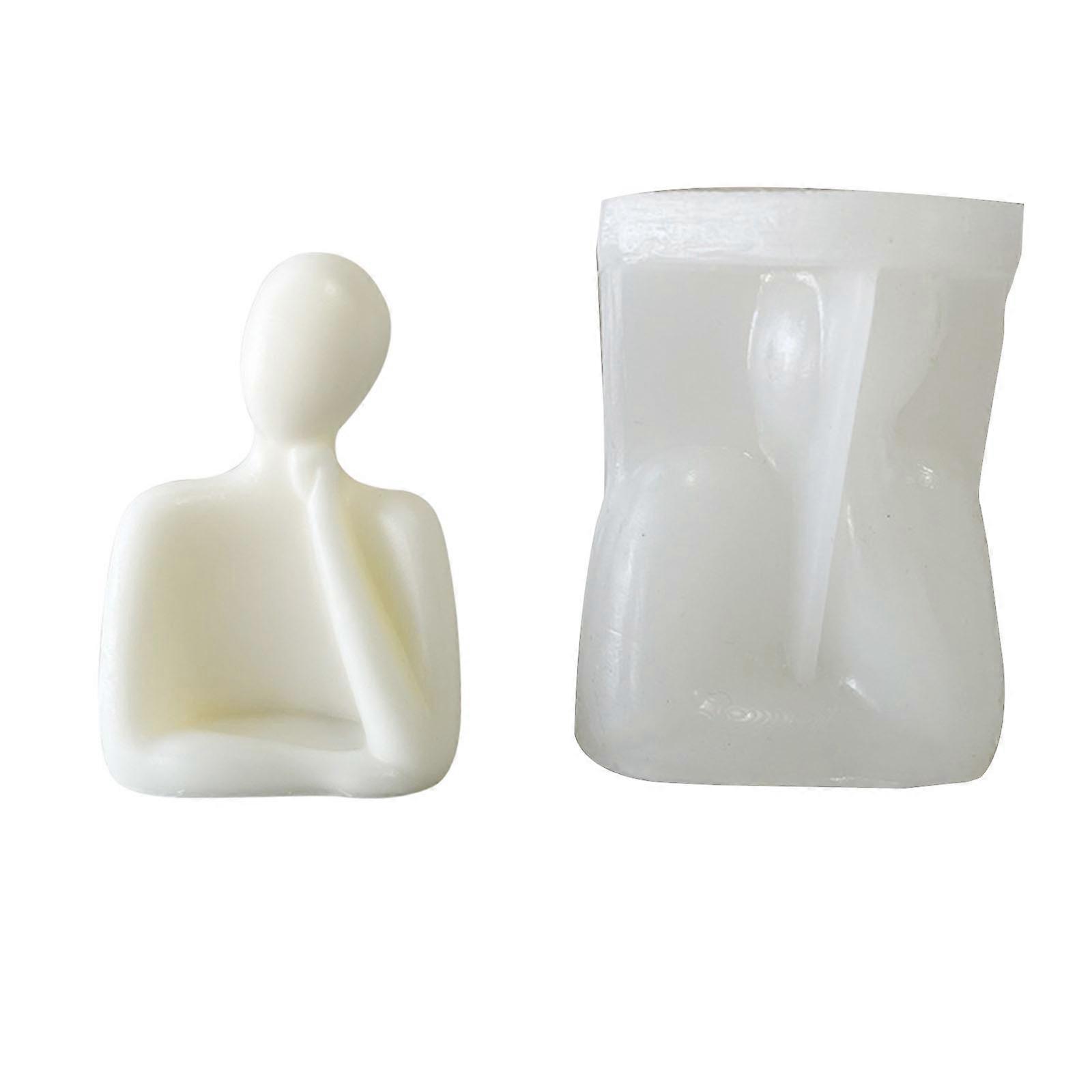 Candle Moulds Candle Making Tools Clay Mould Crafts Moulds Support Cheek Family Shaped Silicone Material for Hand-Making