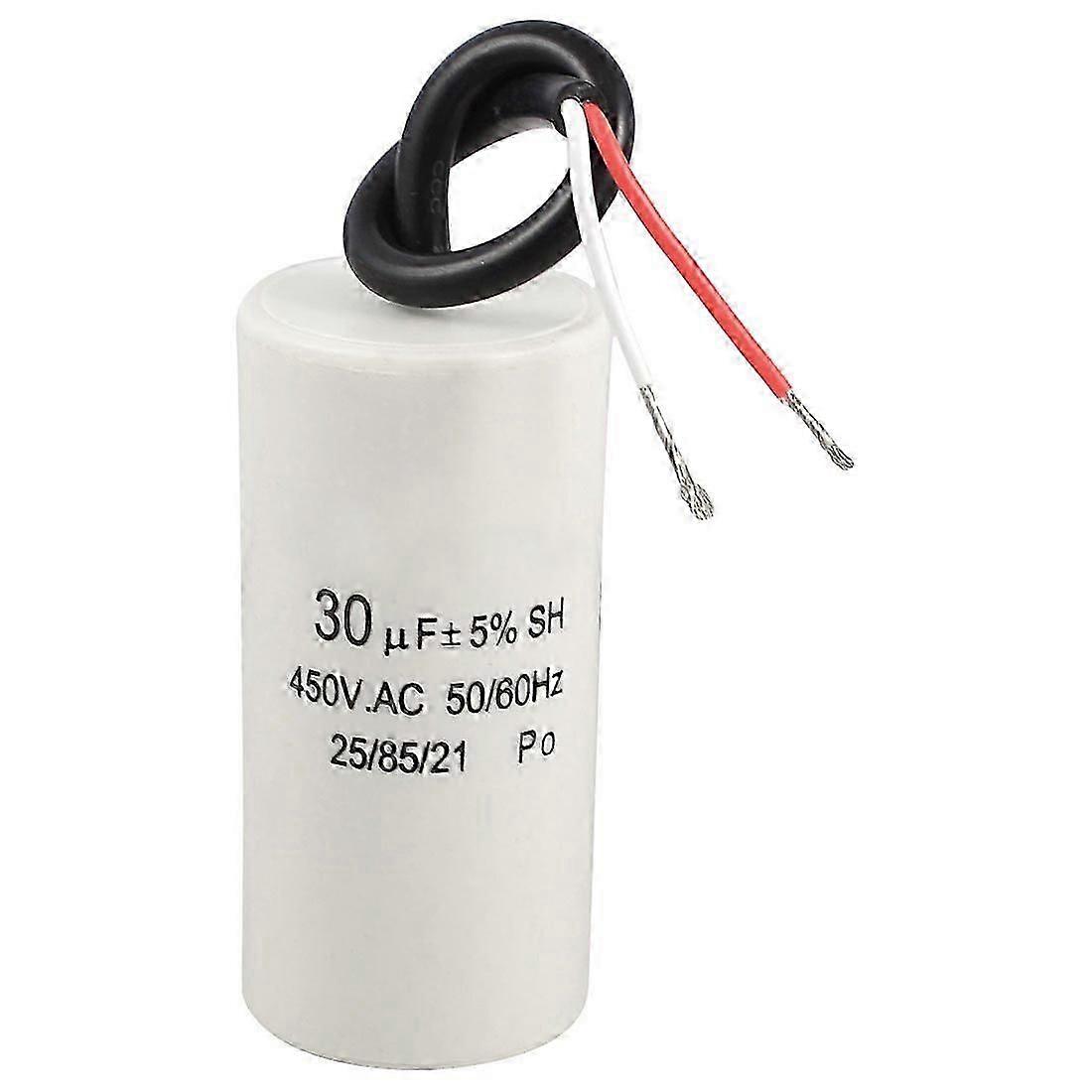 30uF 450VAC CBB60 モーター始動 / 運転コンデンサ 2 線式 50/60Hz (電気機器用)