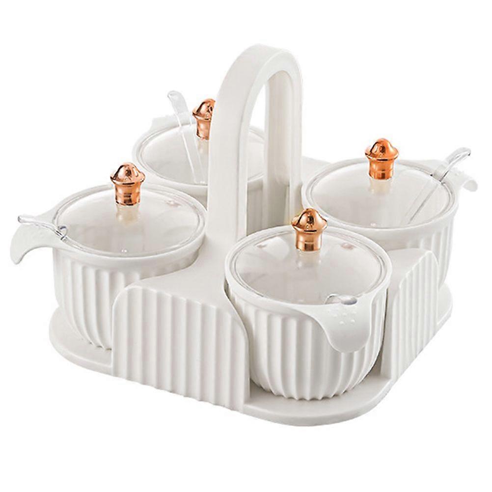 1 Set Seasoning Spice Pot Practical Seasoning Container with Cover and Spoon