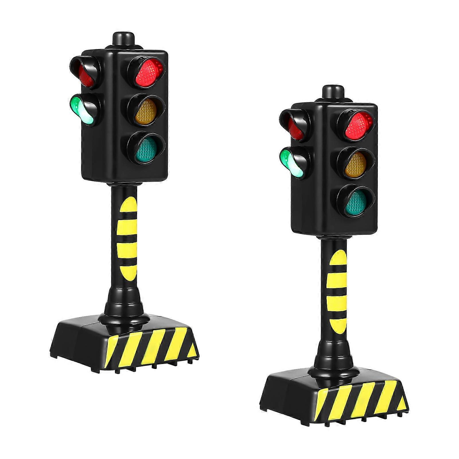 Traffic Light Toy Mini Traffic Signal Light Model Toy Educational Toy For Children Pack Of 2
