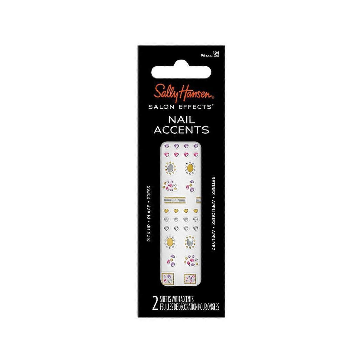 Sally Hansen Salon Effects Nail Accents,104 公主方形 - 40 克拉