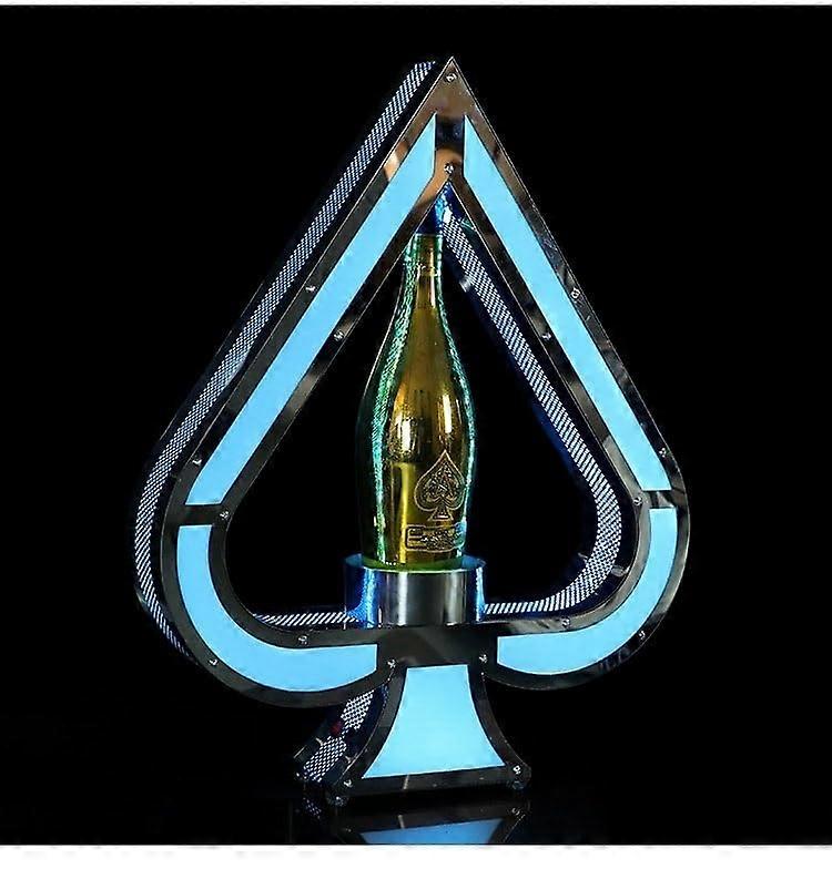 7 Color LED Ace of Spades Shot Bottle Rack for Bar/Hotel/Nightclub