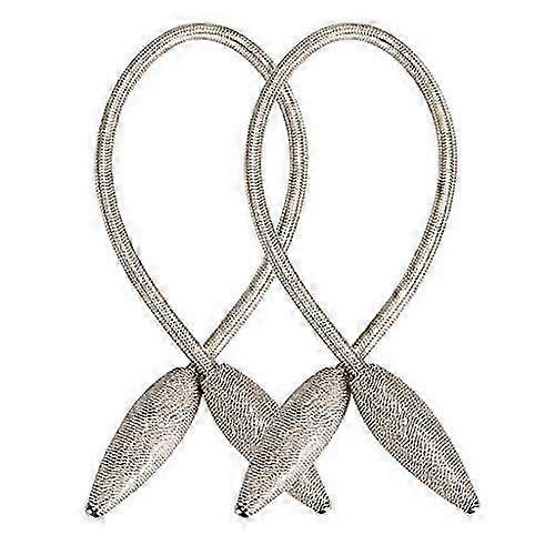Beige Knit Curtain Tiebacks - DIY European Style Window Holdbacks, Wheat