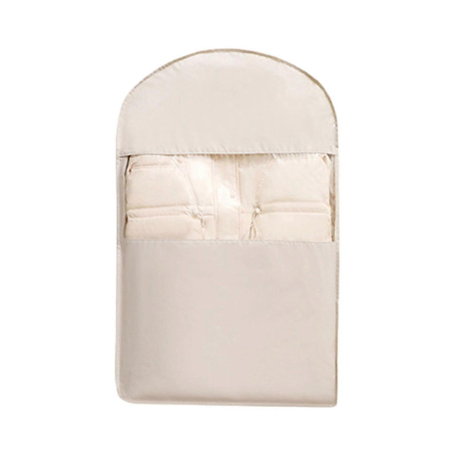 Space Saving Designs Compression Garment Bag for Clothes Protective Against Dust Moisture Portable Storage Solution  S Beige Color