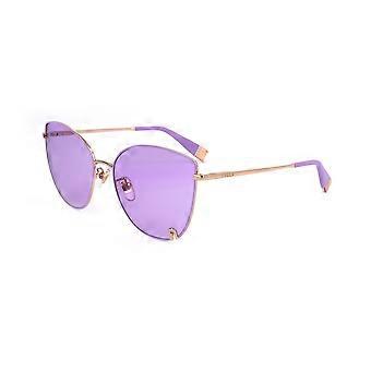 Sonnenbrille Furla SFU598 0F78 GLÄNZENDES ROSÉGOLD MIT LILA-PARTNERN 58/17/135 DAMEN