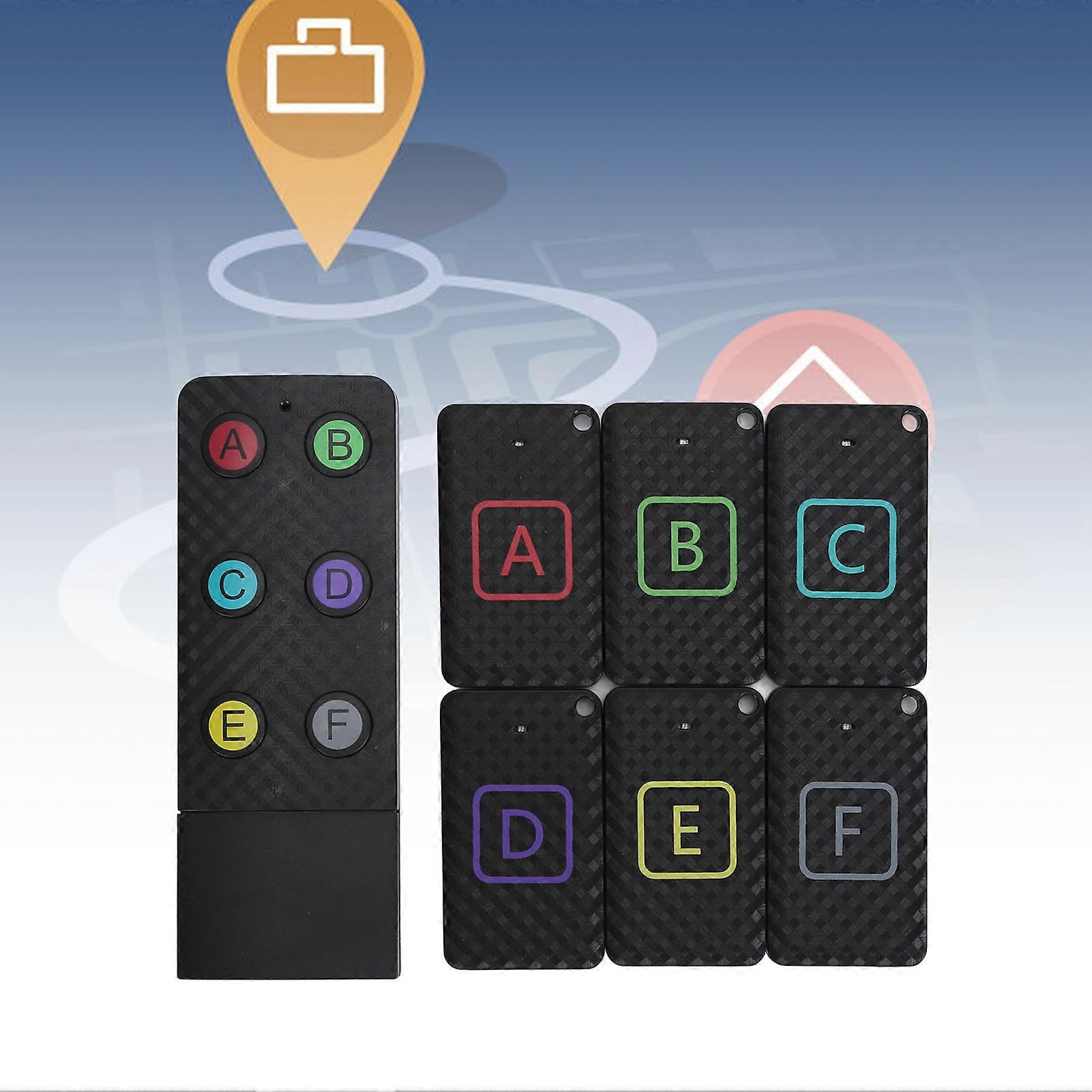 Key Finder Wireless Loud Sound 15‑30m 433.92MHz Key Locator with 1 Transmitter 6 Receiver for TV Remote Control Mobile Phone Wallet