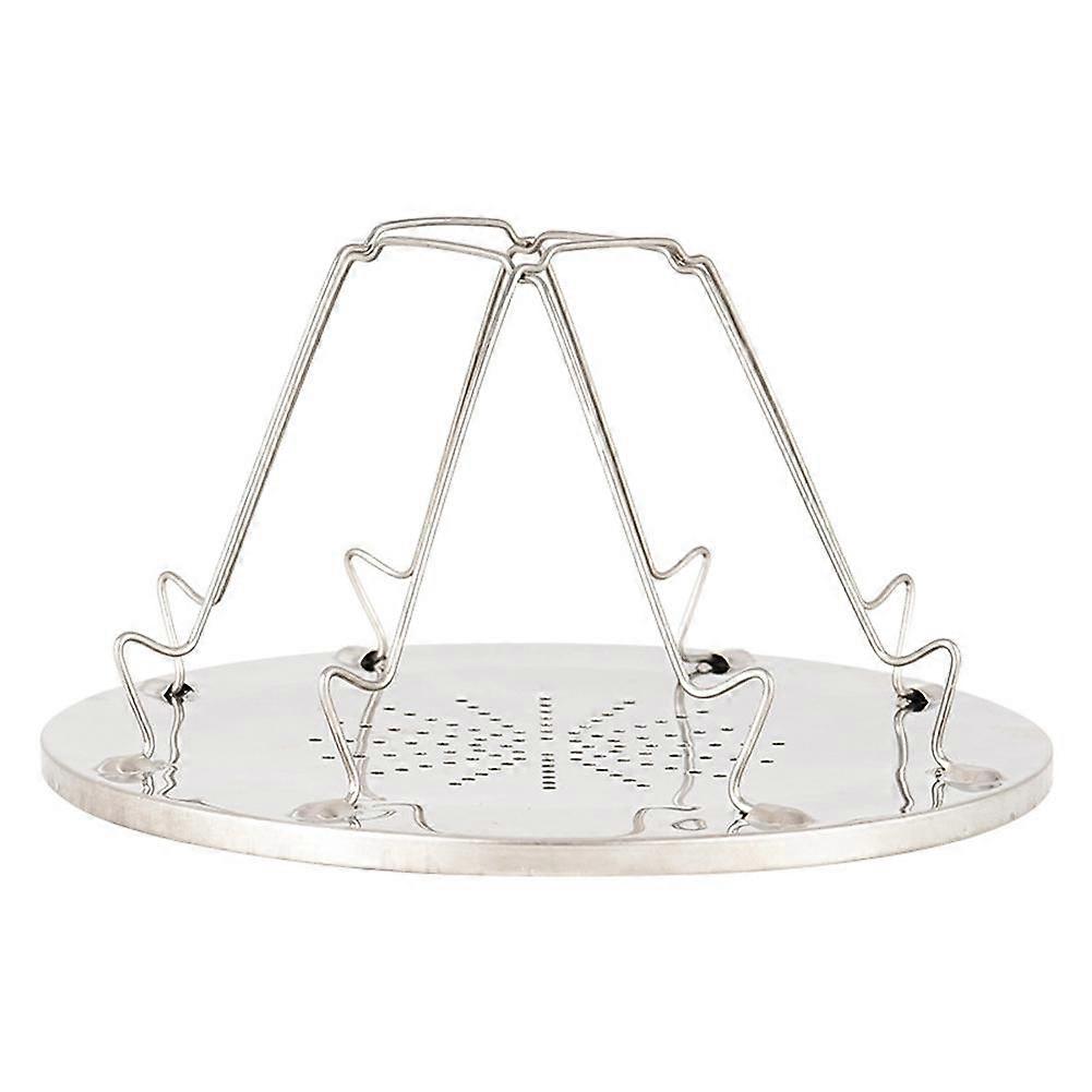 Toaster(A)$Outdoor stainless steel toaster 4 slice toast bread tray camping picnic grill foldable baking tray