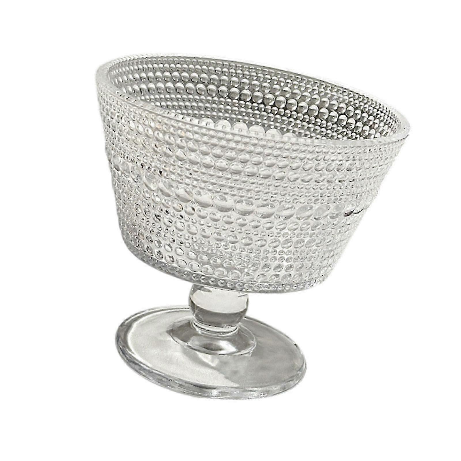 ヴィンテージスタイルのゴブレットグラス装飾デザートボウル、お祝いのおやつ