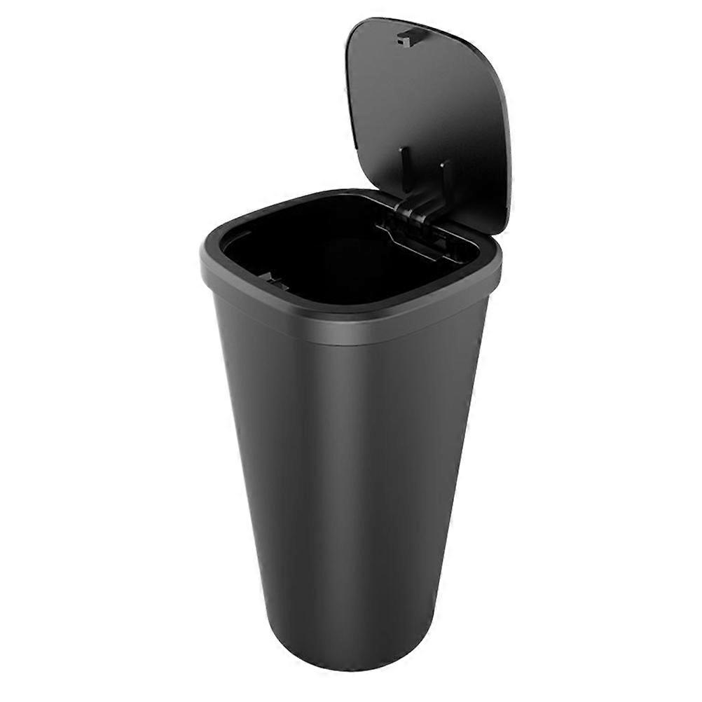 Stylish Durable Car Trash Can with Press Button Lid for Easy Waste Disposal – Lightweight Portable Auto Garbage Bin for Car Organization