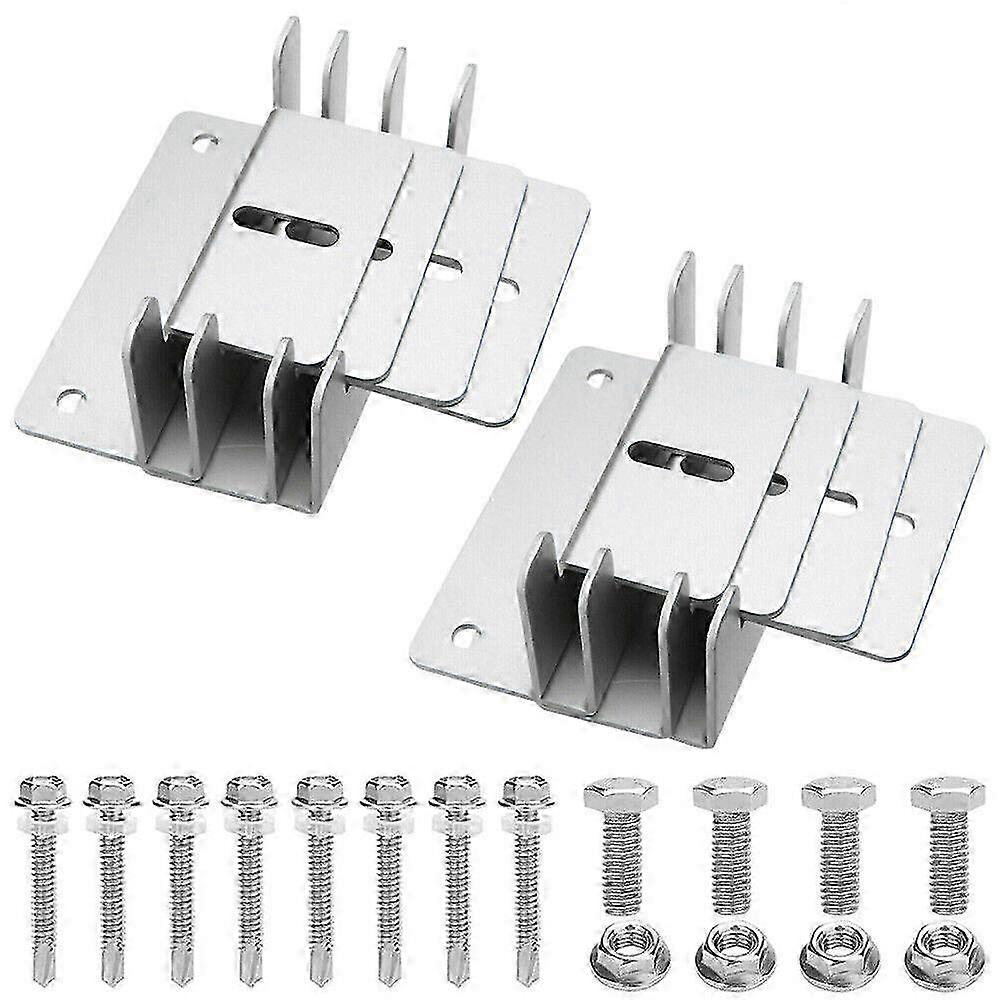 24xおよび80xソーラーパネル取り付けブラケットアルミニウムZアングルPVホルダー