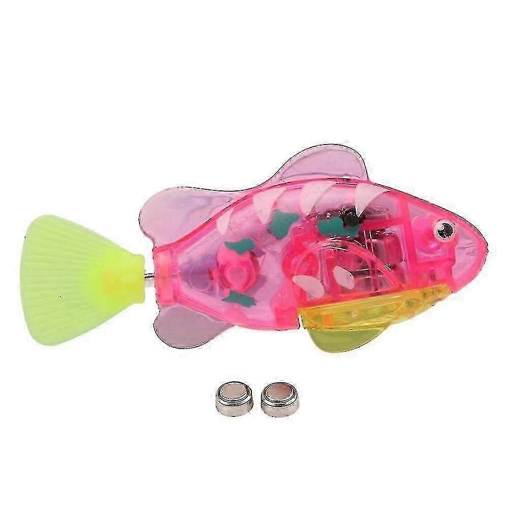 Transparent Pink Electronic Battery Powered Fish Toy