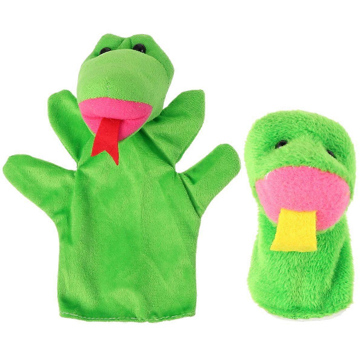 2PCS Snake Shaped Finger Puppet Lovely Hand Puppet Parent-child Interaction Toy