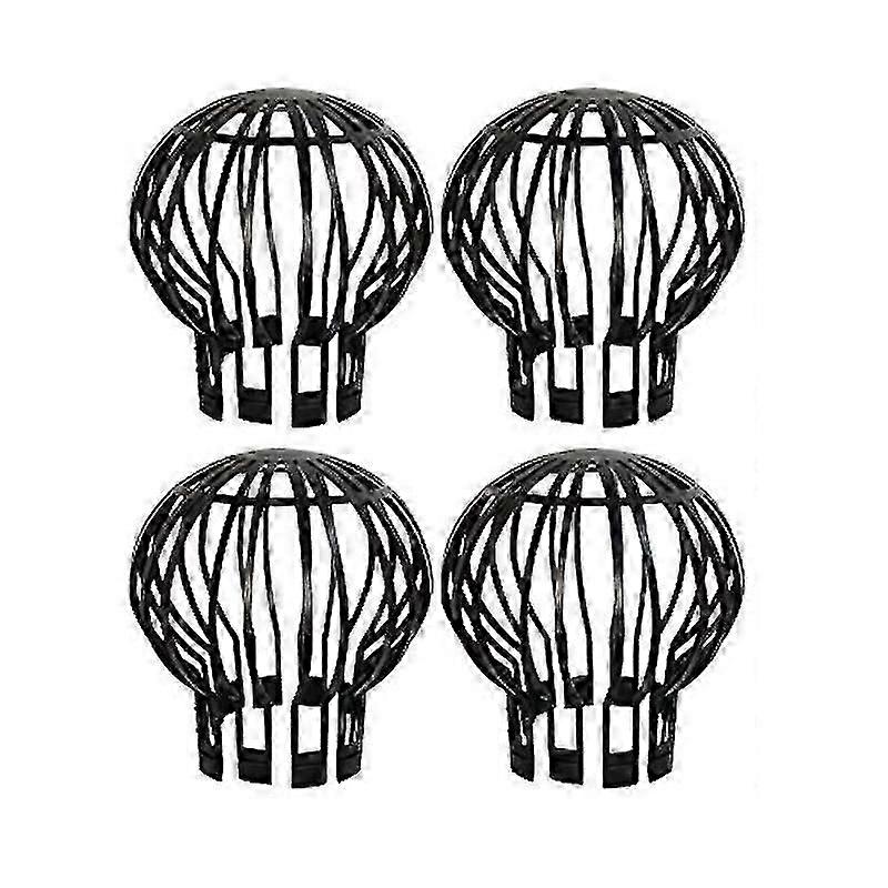 4 Pack Gutter Guard Downspout Filter Strainer - Leaf Debris Roof Moss Prevention