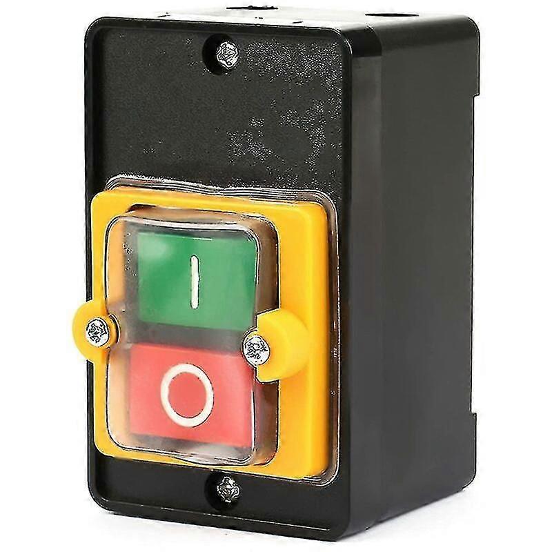 Waterproof Push Button Switch 220V/380V 10A Single/Three Phase Power Control On/Off with Enclosure for Industrial Machine Tool Equipment