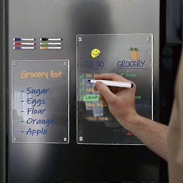 Magnetic Acrylic Notepad with Pen for Weekly Planner Eraser Cl