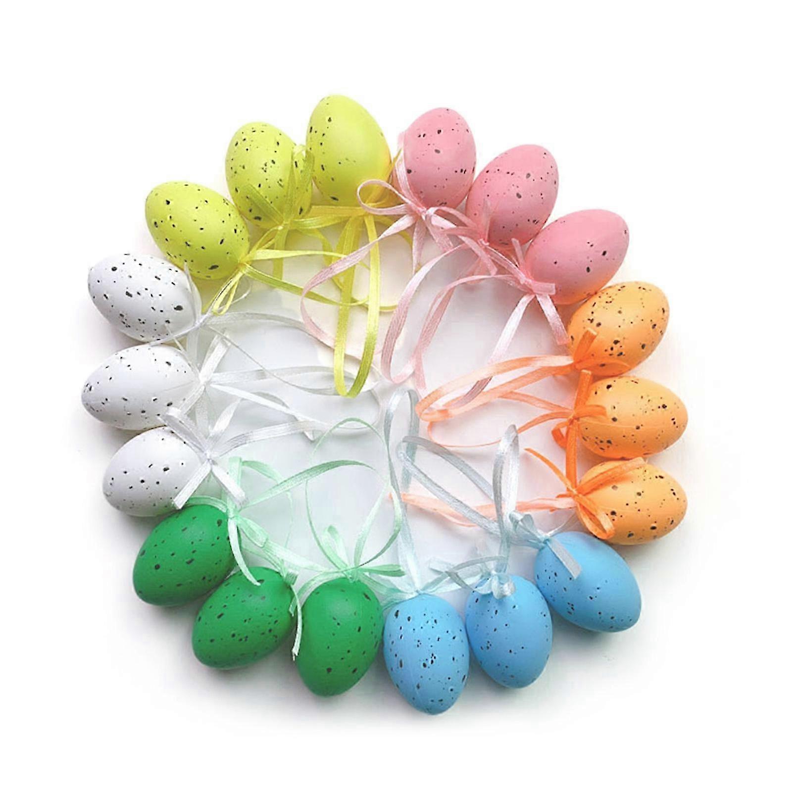 2025 Kids DIY Easter Egg Set - 18 Colorful Plastic Eggs