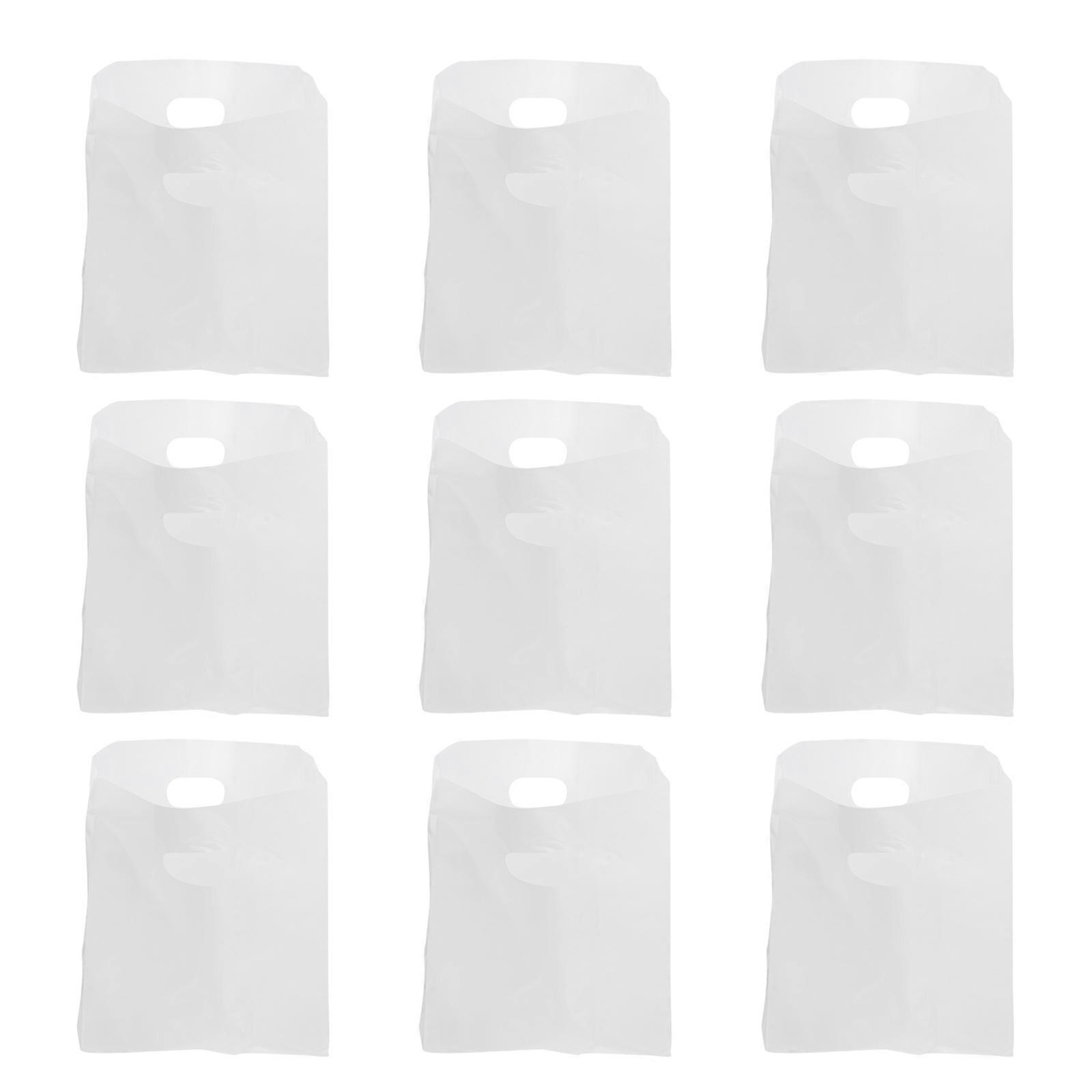 White Plastic Tote Bags for Storage Use Lightweight and Practical 50pcs