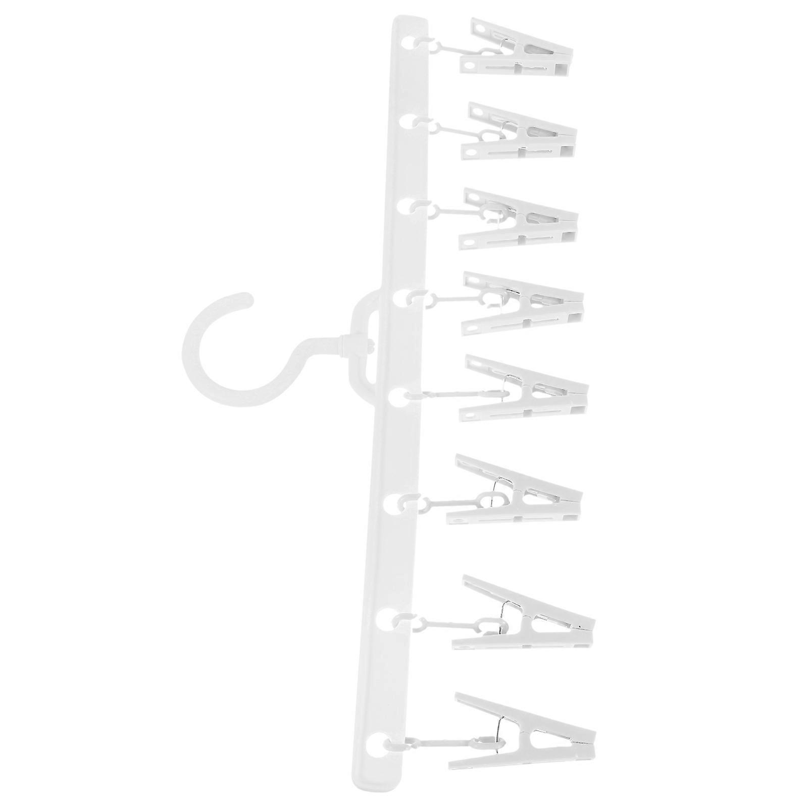 Hanger Rack Hat Organizer Hanger Home Use Rectangular Shape Space-saving White Color Multi-functional 1Pack