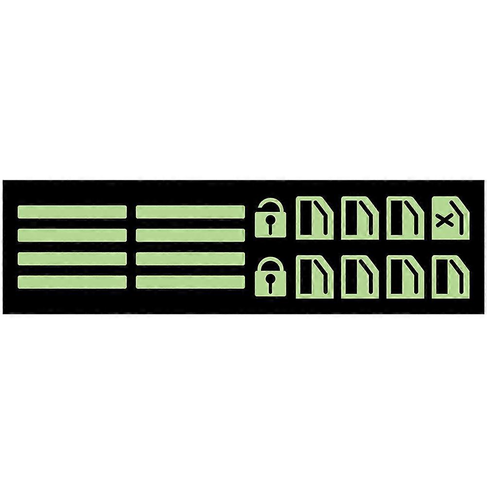 Car Window Button Sticker for Decor 1Set Fluorescent Green Automobile Sticker