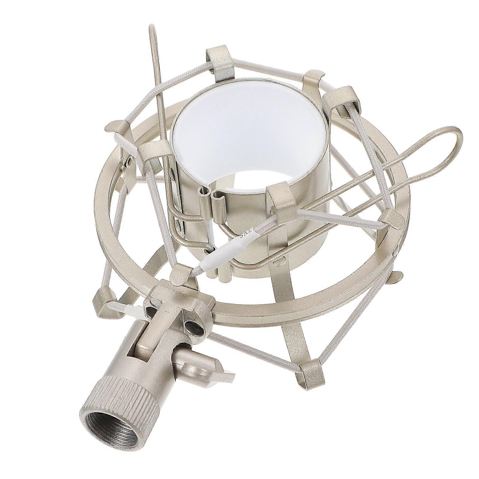 Shockproof White Desktop Microphone Stand Adjustable Mic Holder 1Pcs