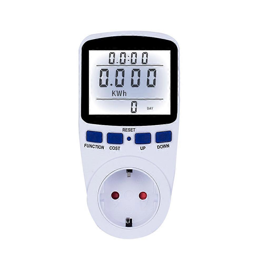 Digital Display Analyzer Voltage Measurement Wall Electric Outlet White 14.50X8.00X7.00CM 1Set