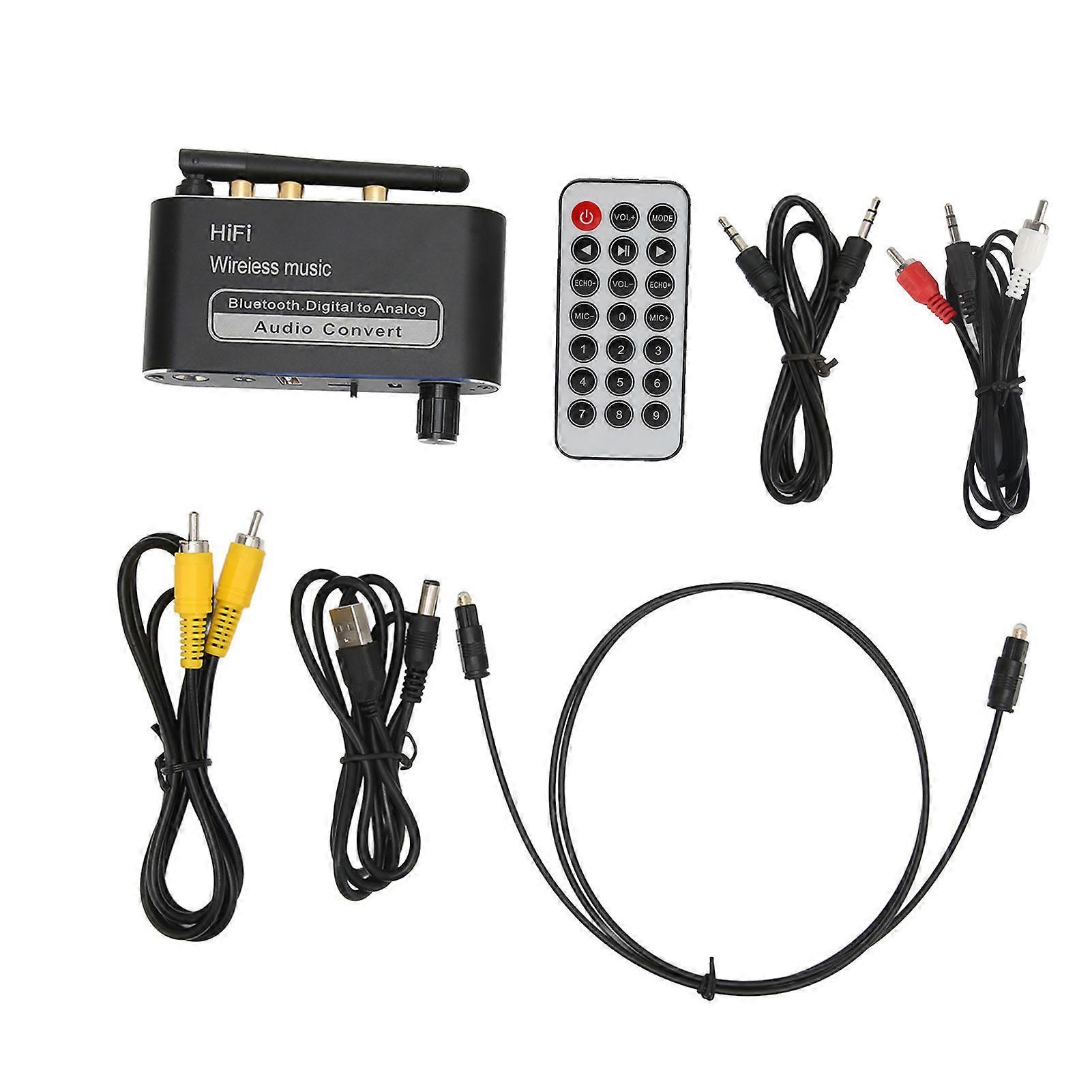 Bluetooth 5.1 Digital Amplifier, HiFi Stereo A/D Converter with Mic for Home Theater Systems