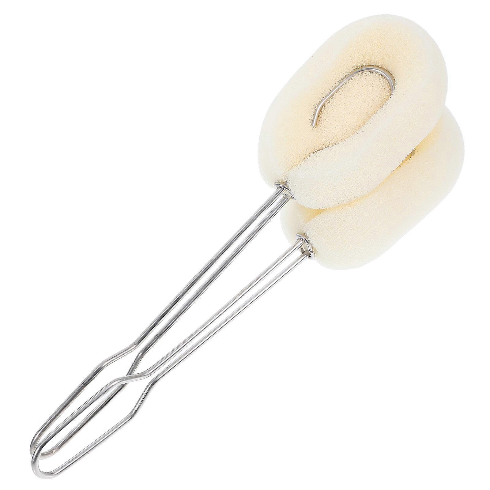 Bottle Scrubber Brush for Removing Milk Residue in Home Kitchen 2Pcs White
