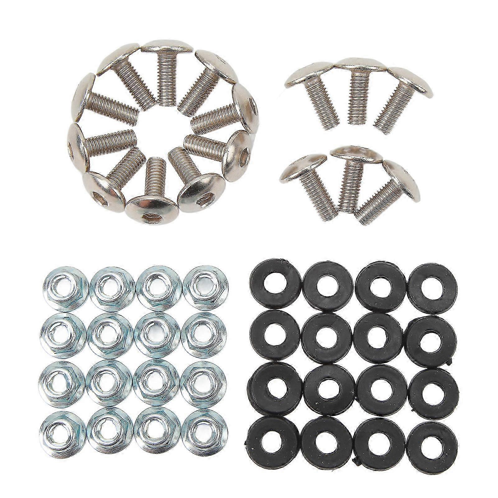 16 Set Mudguard Bolt Washer Nut Screw Kit M6 Thread Fixing Kit for 50cc 70cc 90cc 110cc 125cc ATV Quad 4 Wheeler Edition 0620