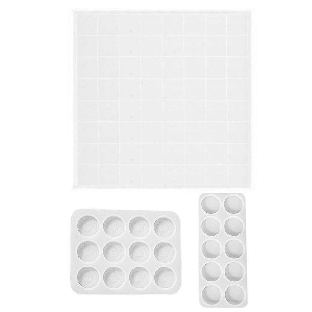 Crown Chess Making Accessory Diy Making Chess Pieces Simple Design White 14.5X11cm 3Pcs