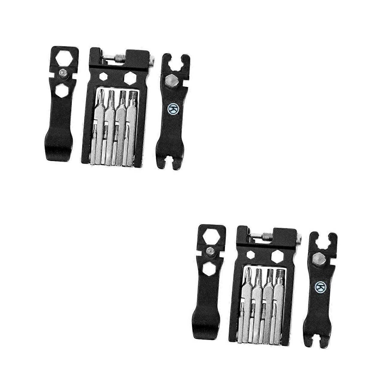 2 pieces multifunctional bicycle repair tool folding for portable durable