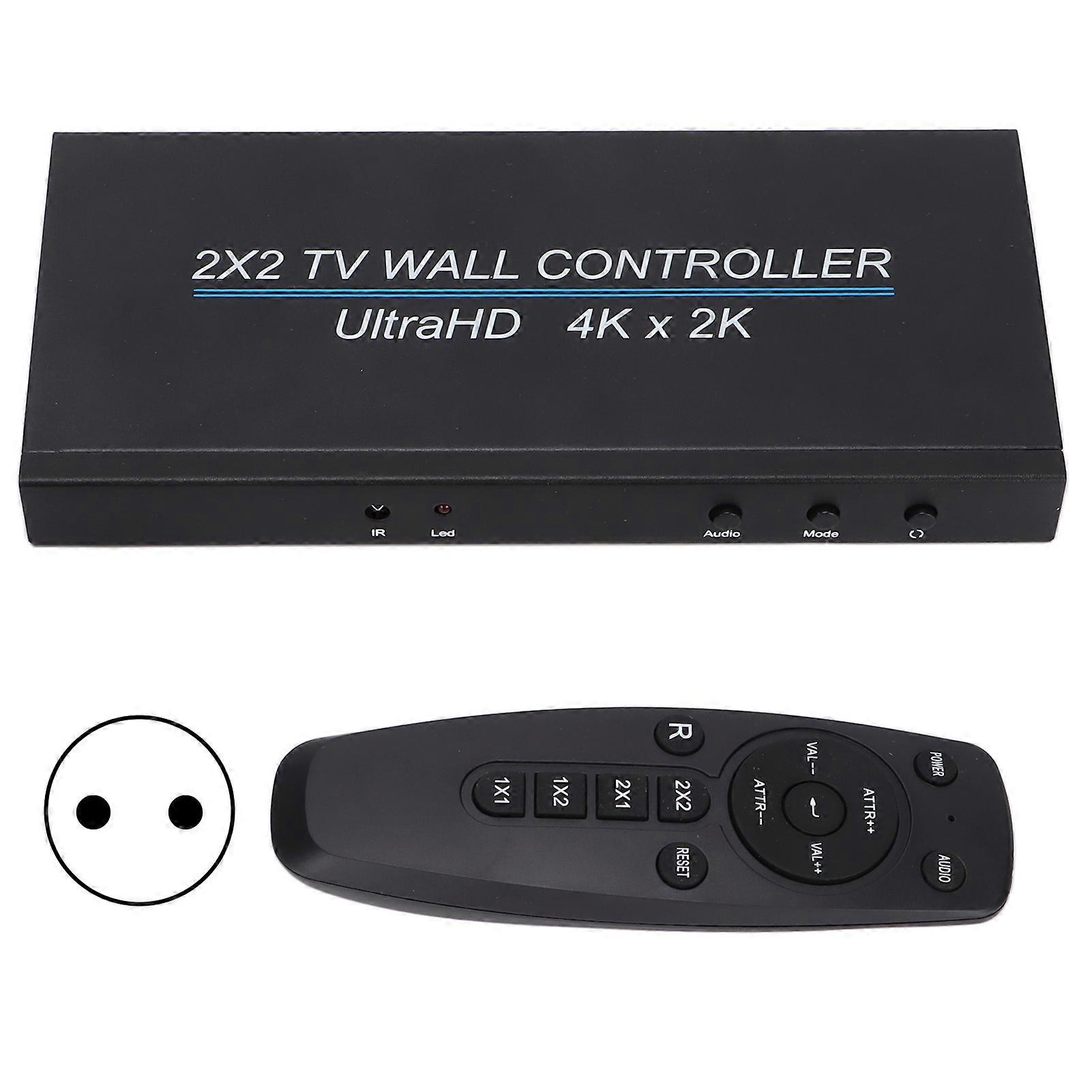 NKBT14 2x2 TV Wall Controller 1 in 4 out 2x2 HD Multimedia Interface Splitter Support 2x1/3x1/4x18 Splicing