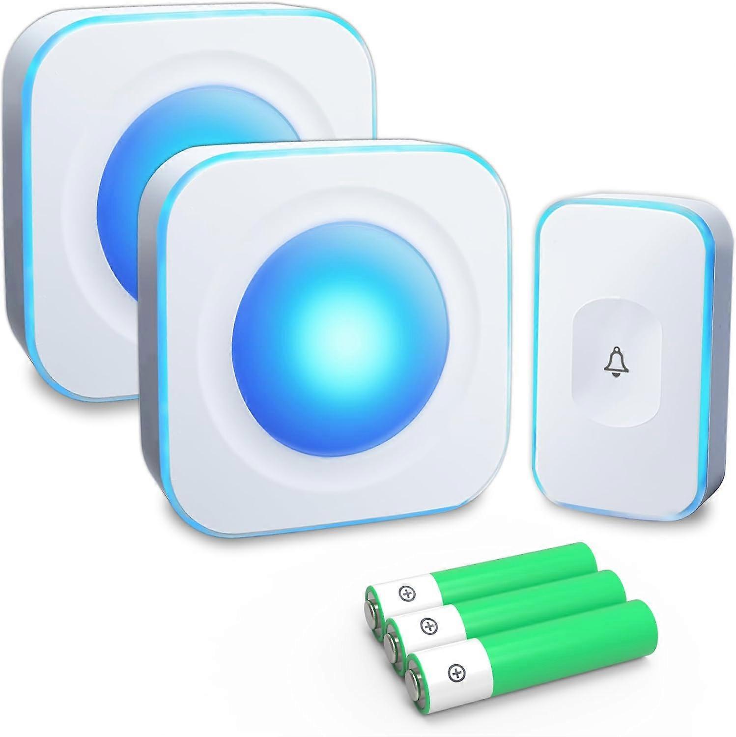 Wireless Doorbell Battery Powered Doorbells Cordless 1200 Ft Door Bell for Hearing Impaired with Flashing Light