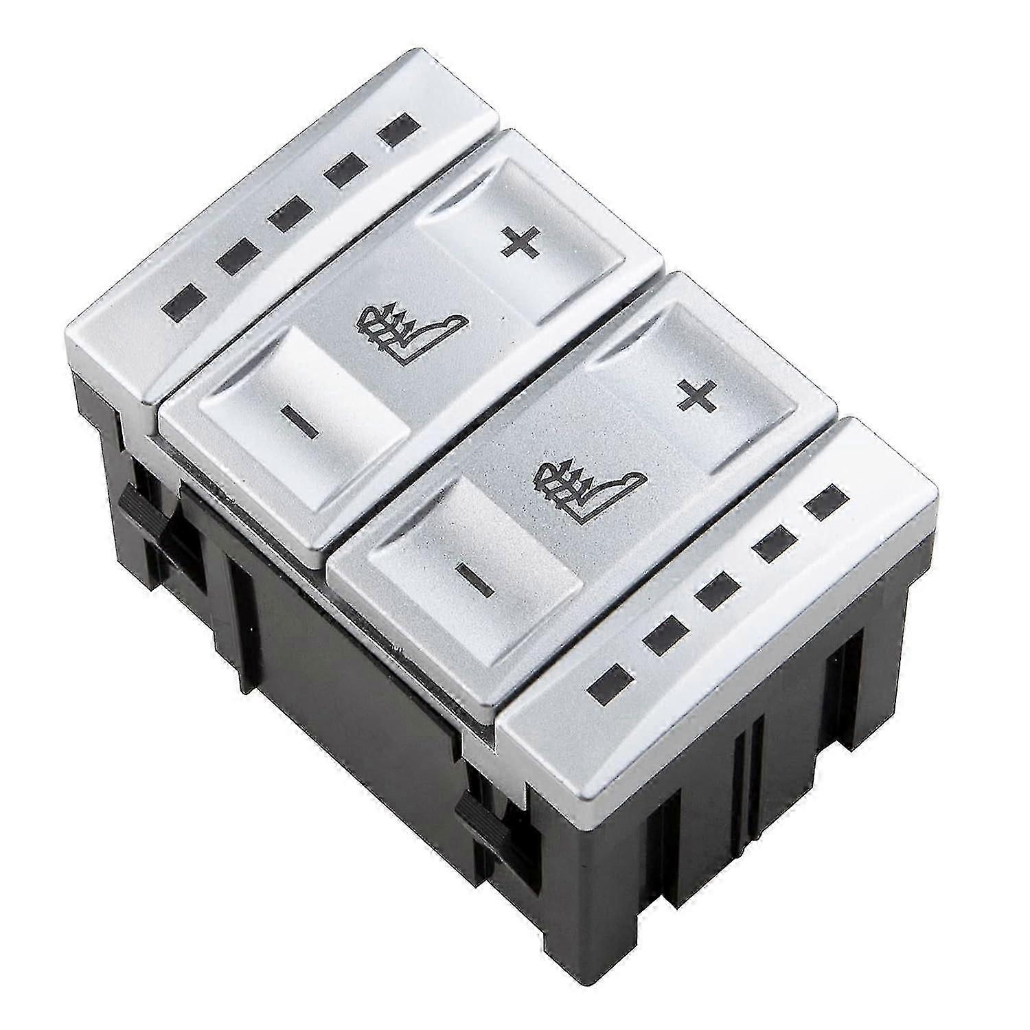Pulsante di controllo argento per riscaldamento sedile compatibile con Galaxy Mk3 S - max Mondeo Mk4 6M2T19K314AC BS7T19K314AB