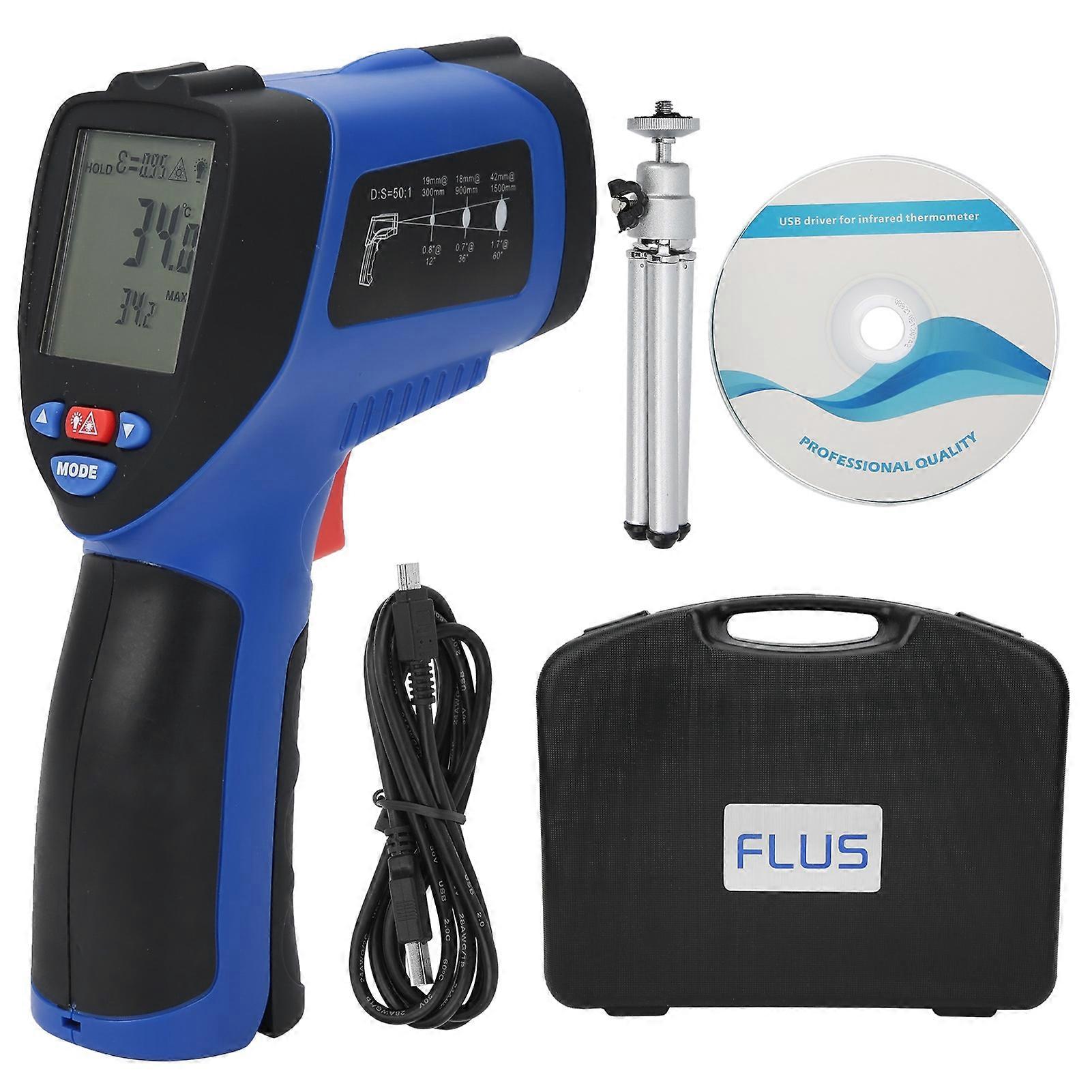 Non-contact infrared thermometer, IR gun, USB data storage, industrial temperature meter IR863U