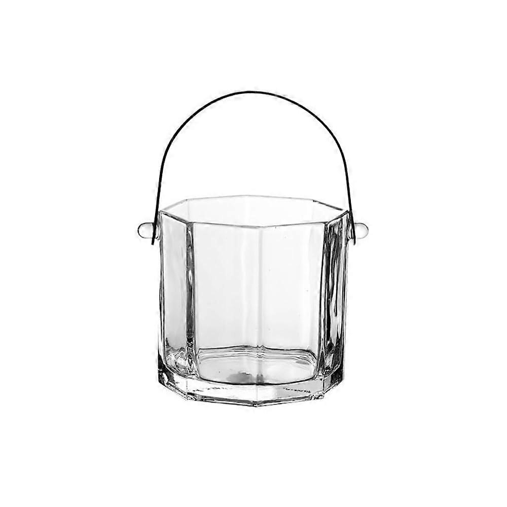 Ice Bucket, Glass Ice Bucket, Commercial Champagne Bucket, Home Bar, Small Ice Pellet Bucket for Ice Cubes, Ice Bucket for Parties