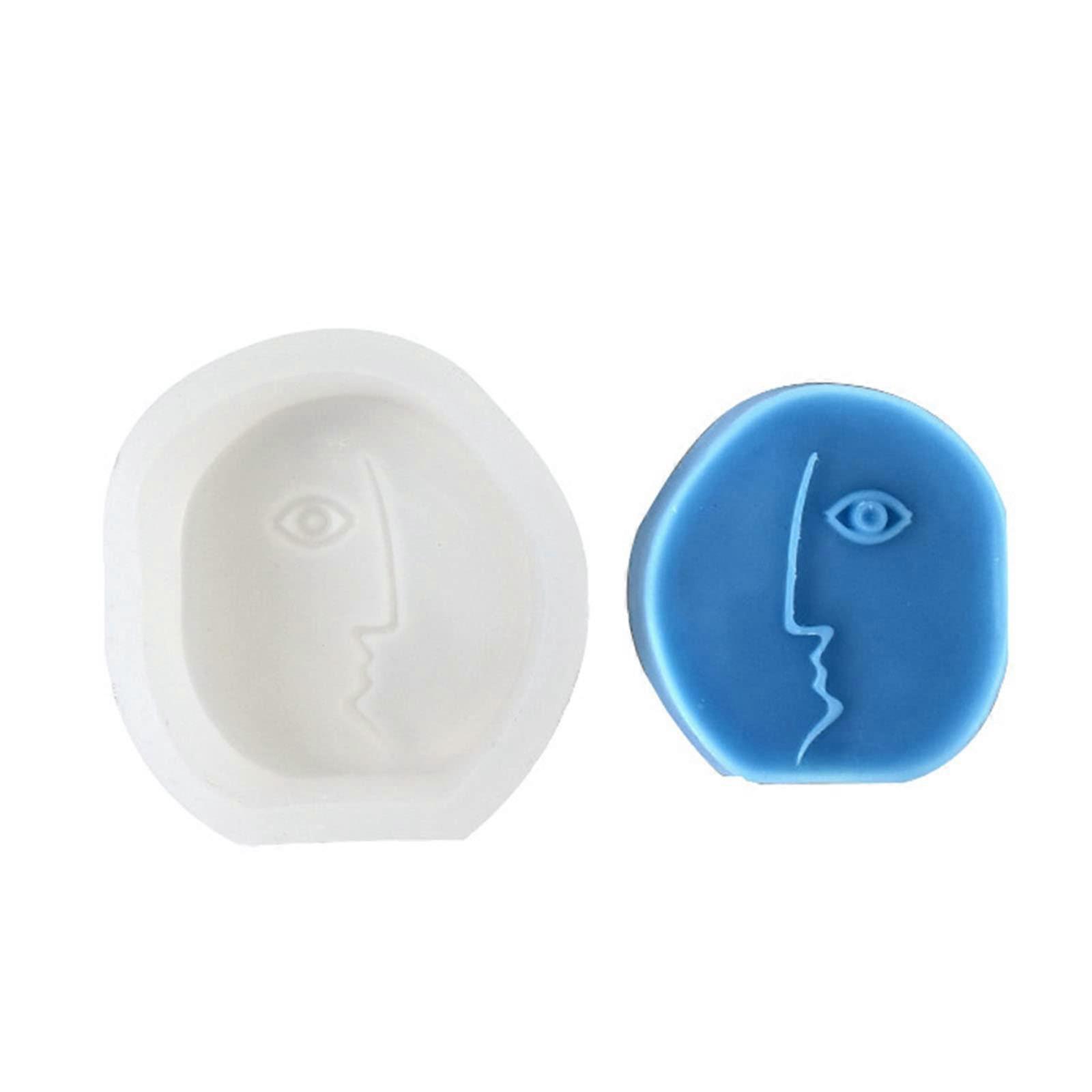 Abstract Silicone Molds for Face Cakes, Manual Desktop Decoration for Plaster, Epoxy Resin, and Aromatherapy Home Decor