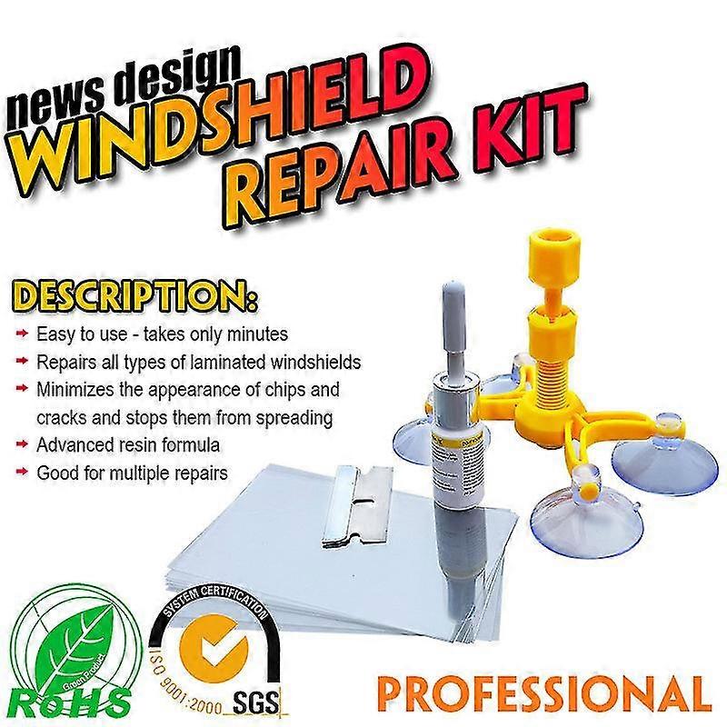 DIY Windshield Repair Kit for Car Windows, Suitable for Repairing Cracks, Chips, and Scratches in Automotive Glass